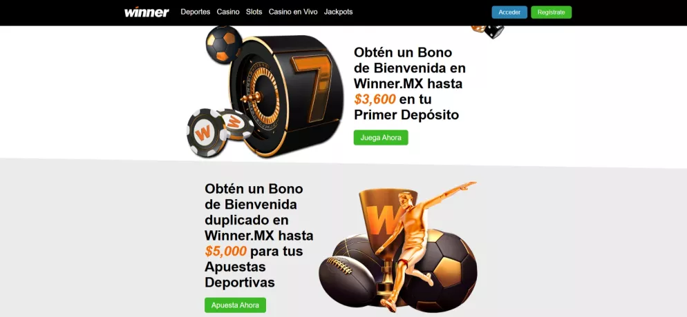 Winner Casino — Bonus di Benvenuto €450 + 250 Giri Gratis, Slot e Live Casino